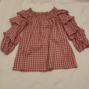 Max Studio Gingham Top